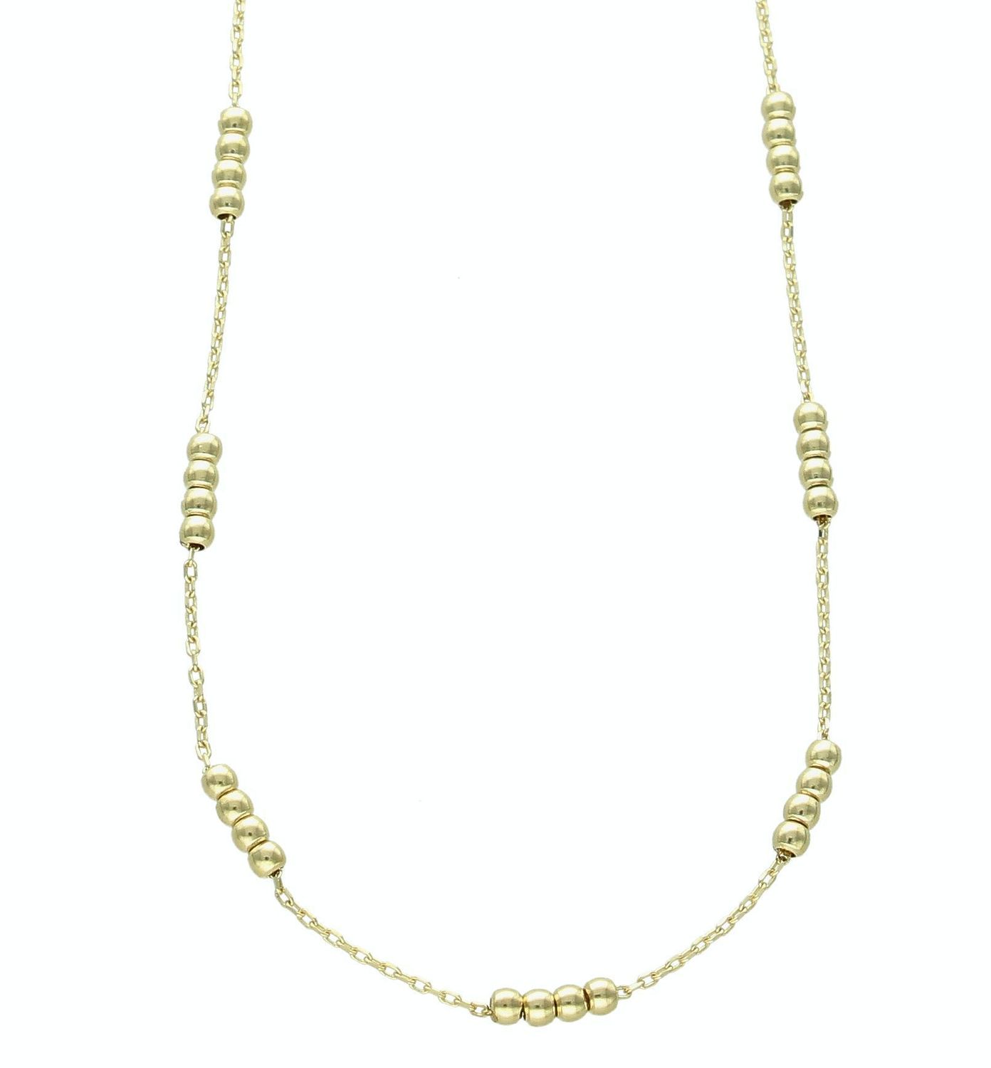 Złoty naszyjnik 585 ozdobiony kuleczkami celebrytka NA 3444 (2).jpg